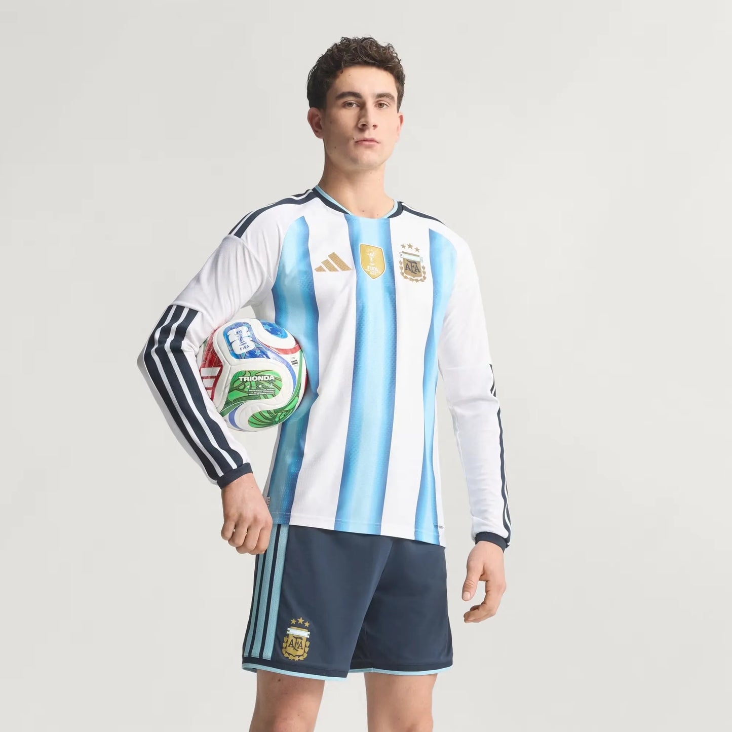 Camiseta Titular Selección Argentina 26 Manga Larga Versión Jugador