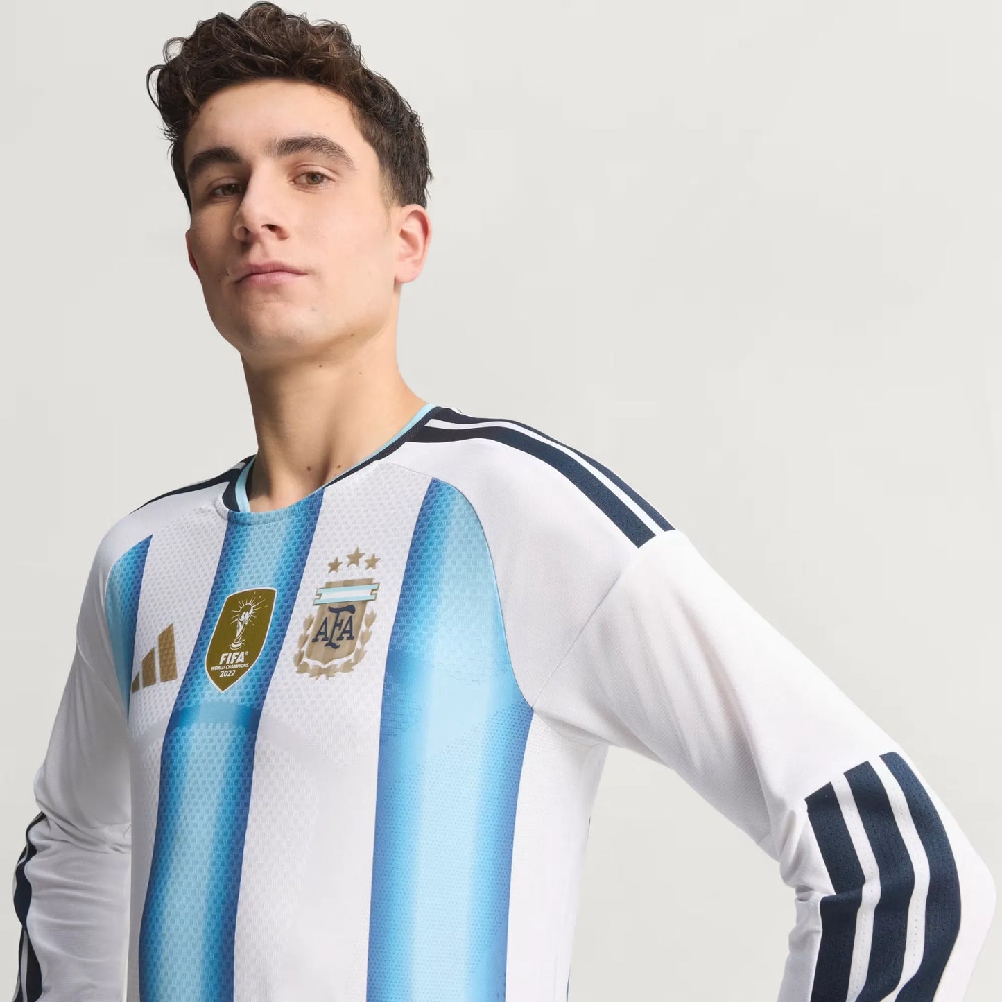 Camiseta Titular Selección Argentina 26 Manga Larga Versión Jugador