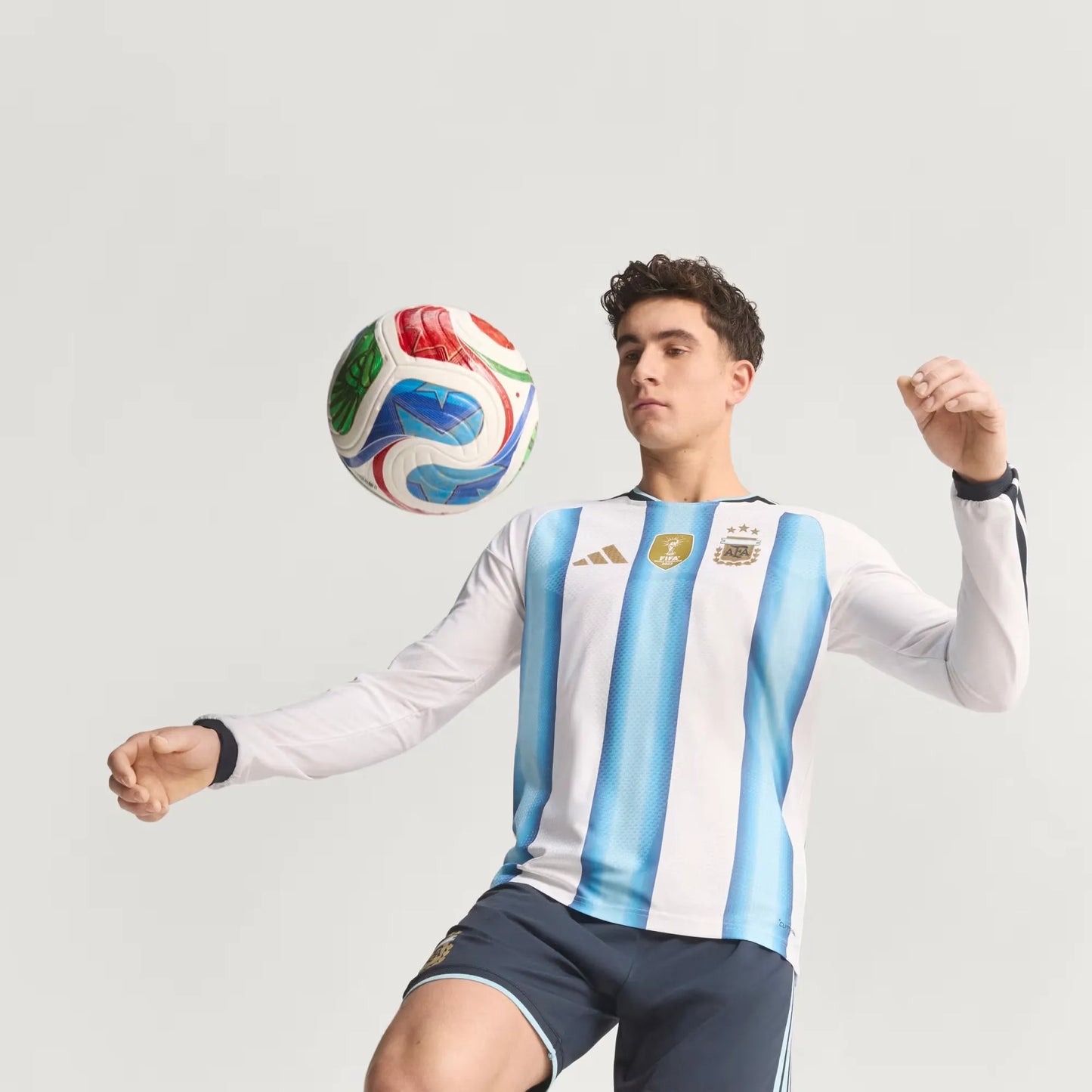Camiseta Titular Selección Argentina 26 Manga Larga Versión Jugador