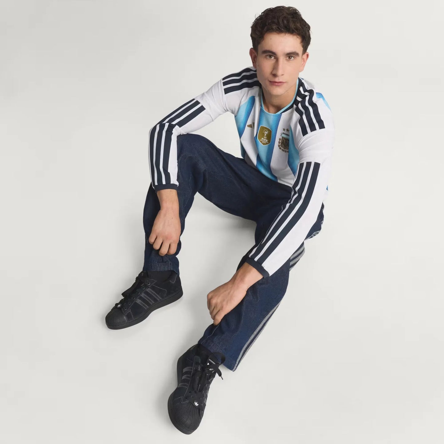 Camiseta Titular Selección Argentina 26 Manga Larga Versión Jugador